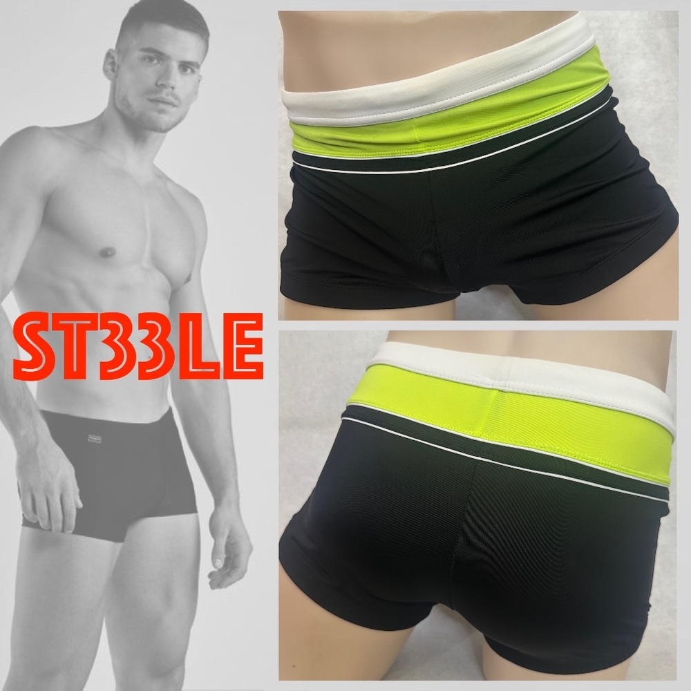 Steele Square Cut Swimsuit Large runs small 35-37" waist Gently worn 85% poly